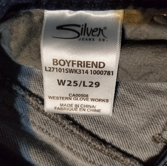 Silver's Boyfriend Jeans sz 25x29 - Picture 4 of 5
